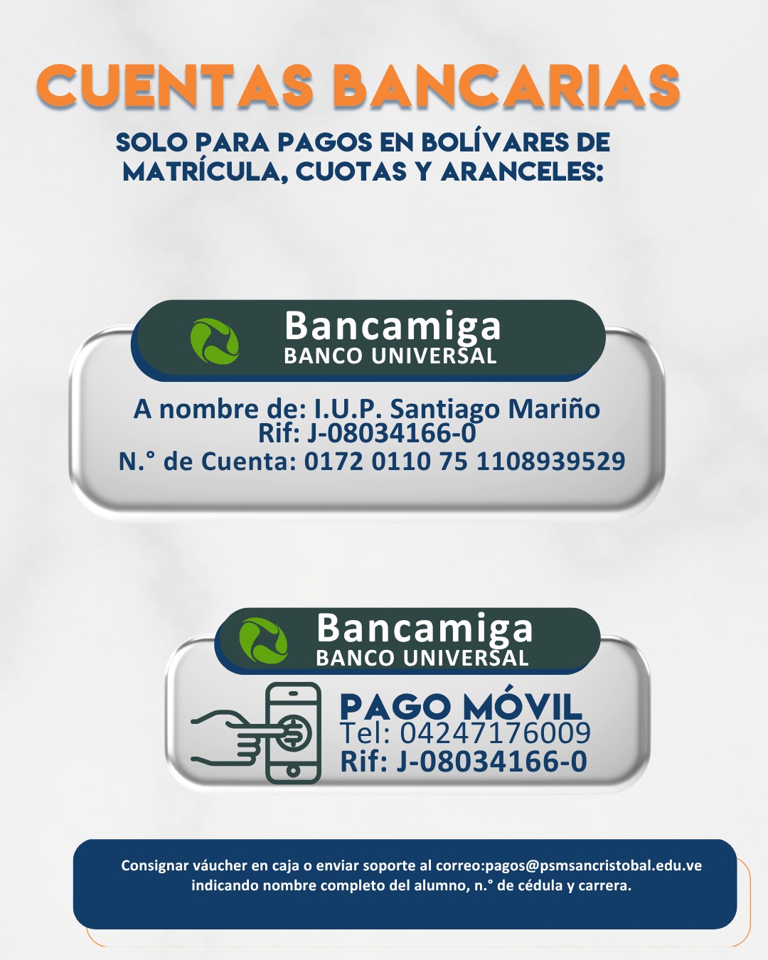 Información Pago Móvil